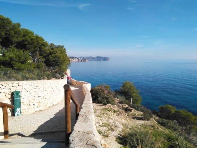 Mitad del Paseo Ecológico entre Calp y Moraira.
