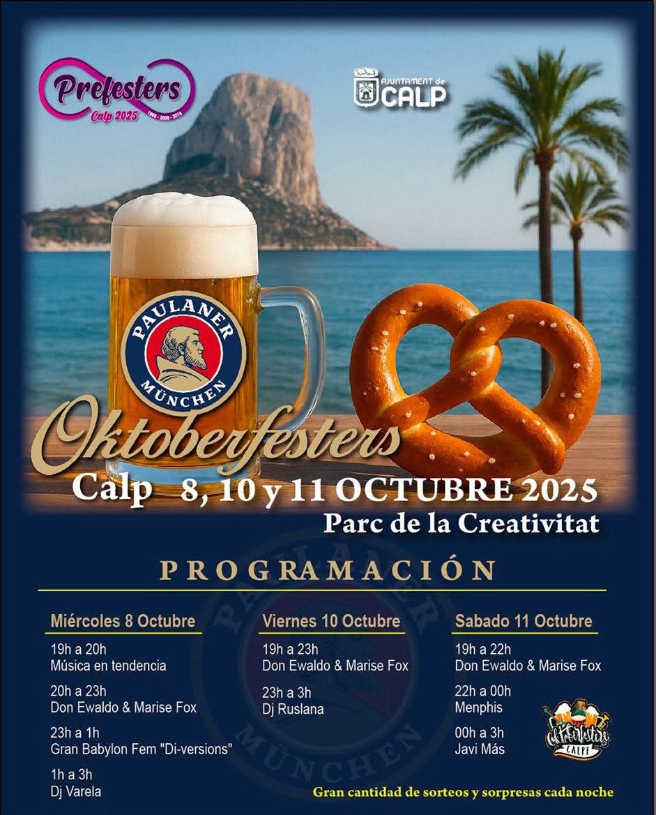 Programación de la Oktoberfesters Calp 2025
