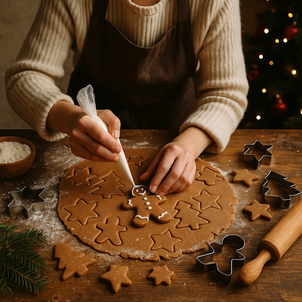Haciendo Galletas de jengibre caseras